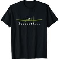 Dinosaurus Rekx A-10 Thunderbolt II Warthog Retro Graphic T-Shirt - Black, Unisex-Adults, Small XXXXXL juoda