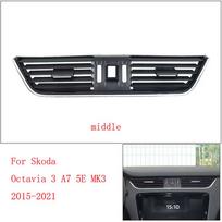 Octavia automobilio priekinės centrinės panelės kairės dešinės vidurinės oro kondicionieriaus angos grotelių oro angos panelės dangtelis Skoda 2015- 5E0820951D Right 1PC black