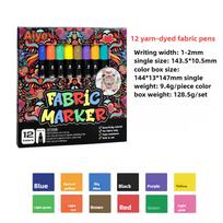 12/24pcs/set Color Fabric Marker Pen Washable Markers Markers Set  School Supplies Art Supplies for Artist black