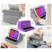 Phone Foldable Lap Cushion Holder Dock with Removable Cover Soft Pad Pillow Accessories violetinė