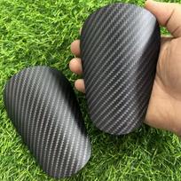Mini Carbon Football Shin Guards - Protective Gear for Training black