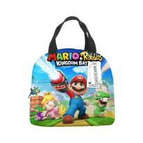 Super Mario Bros pietų krepšys vaikams su izoliacija iš Oksfordo audinio, nešiojamas mokyklos maisto konteineris Style B blue