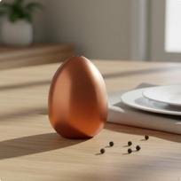 Egg Shaped Seasoning and Pepper Shaker 3Hole Top Dispenser RustResistant Red white