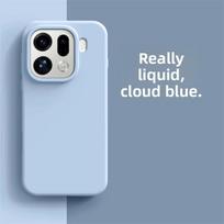 Telefono dėklas, skirtas Oppo Find X9 Pro, prabangus, skystas, minkštas silikonas, malonus liesti, įmontuotas pūkuotas dangtelis, skirtas Find X8 X9Pro 5G, buferis OPPO Find X9 Pro mėlyna