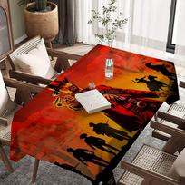 R-Red D-Dead R-Redemption 2 Table Stain Resistant Decorative Washable Tablecloths For Dining Table Parties And Wedding 90x140cm red