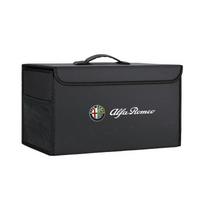 Automobilio bagažinės organizatoriaus dėžė Odinė sulankstoma laikymo krepšys Alfa Romeo Giulia Stelvio 156 Tonale Brera Giulietta Disco Volante Spide HL6
