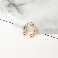 1PC U-Shape Nose Clip Fake Nose Rings & Studs for Women Non Piercing Nose Cuff Crystal Ear Clip Statement Body Jewelry