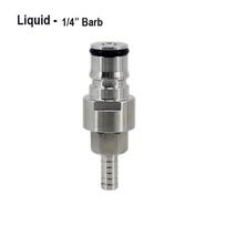 Stainless 1/4  Barb(1/4 MFL) Ball Lock Disconnect  Liquid Gas Homebrew Kegging Parts gray