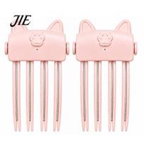Hair Volumizer Clip 2Pcs Heated Volume for Roots, Rechargeable Volumizing Tool Fine Flat Hair, Cordless Root Lifter Comb with 2 Heat Settings Instant 2pcs white