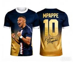 Vaikiškas 3D stereoskopinis Mbappé spaudinio futbolo marškinėliai, šeimos rinkinys, tinkamas dėvėti lauke treniruotėms 120 beige