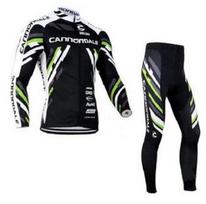 Team Version Cycling Suit, Spring and Autumn Thin Black and White Long-sleeved Strap Set, Bicycle Outdoor Strap Long Cover XS