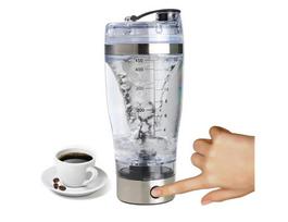Powered Protein Shaker Bottle, Electric Protein Shaker Blender My Water Bottle Automatic Movement Vortex Tornado 600ml Detachable Smart Mixer Cup white