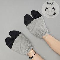 Pliušinis Asilo Kostiumas Galvos Juosta Su Ausimis, Kanopomis, Uodega Rinkinys Helovino Šventė Cosplay Gyvūnų Tema Persirengimas Mini Donkey Hoof Props - Gray gray