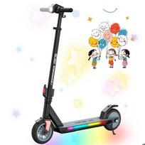 RCB R12 PRO Electric Scooter for Kids 7 Inches, 220W, 25.2V 5.2Ah, 15 km, 18 km/h, Adjustable Height, Foldable, Black