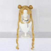 Sailor Moon Princess Costume Wig With Breathable Natural Feel For Cosplay And Parties white