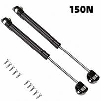 1Pair ABS Head Iron Copper Gas Spring Shock Strut 27cm Shaft Length 1.5cm Shaft Diameter Hydraulic Piston Support Flat Base