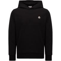 Moncler Logo Patch Long Sleeved Hoodie K10918G0003589AUJ999 M black