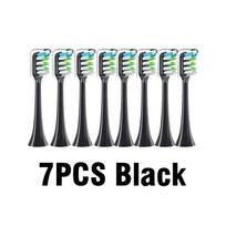 Electric Heads Toothbrush Sonic For Xiaomi Soocas X3 X5 X3u X1 V1 V2 Soocare Head Bristle Replacement Nozzles With Antidust Cap Matches the image,7pcs gray