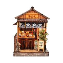 Book Nook Kit DIY Doll House with LED Light Bookshelf Insert Amazing Gift for Friend Ramen Shop Japanese Style