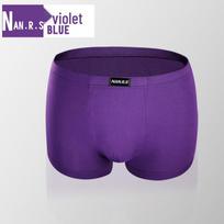 Modalinis Bambukinis Vidutinio Juosmens Vyriškas Bokseris - Patogūs, Kvėpuojantys, Prakaitą Sugeriantys Apatiniai XL violetinė