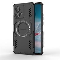 Šarvuotas dėklas Motorola Edge 40 Neo, magnetinis, belaidžio įkrovimo dangtelis, Moto Edge 40 Neo dėklas, Dėklas Moto Edge 40 Neo Motorola Edge 40 Neo juoda