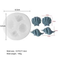 Ocean Series Shell Conch Starfish Silicone Mold DIY Aroma Gypsum Epoxy Resin Mold Handmade Soap Mould white