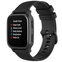 20 mm silikoninė laikrodžio apyrankė, skirta Garmin Venu SQ išmaniajam laikrodžiui, apyrankė Forerunner 245 645 Music 55, riešo dirželio keitimo dirželis Forerunner 645 Music juoda