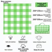 Moisture-proof Picnic Mat Beach Mat Foldable Pearl Cotton Aluminum Film Mat 2 green