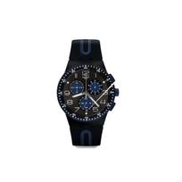 SWATCH Men 42mm Black Watch SUSB406 SUSB406 Black Blue black