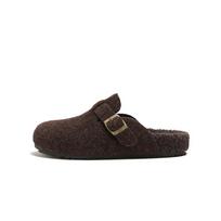 Wool version~ two versions of warm cotton shoes with an inner height increase of 3cm, Mao Mao shoes, women's Dongboken single shoes, bag head an 40 black