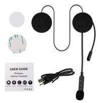 Universalus motociklo šalmo ausinės Bluetooth 5.2 belaidės ausinės laisvų rankų skambučių rinkinys stereo vairuotojui MP3 muzikos grotuvas juoda