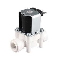 Plastikinis elektrinis solenoidinis vožtuvas 3/8 colio greita jungtis paprastai uždarytas solenoidinis vožtuvas AC220V