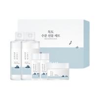 Round Lab 1025 Dokdo Moisture Gift 5-Piece Set – Toner 200ml+20ml, Lotion 200ml+20ml & Cream 50ml Hydrating Skincare Set 5-Piece Set white