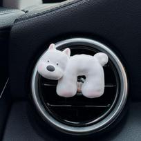 Auto Perfume Aromatherapy Cute Cat Dog Car Vent Decorative Fragrance Fragrant Stone Car Light Perfume Gift Pure White Dog white
