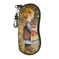Sarahs Kays Drawing Glasses Case Unisex Fashion Box  Eyeglasses Protector Small Sunglasses Box One Size beige