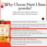 Narti Ubtan Powder for Face wash And Body Pack 500g Organic Haldi Chandan | Herbal for Tan Removal, Bridal Glow & Skin Brightening | Natural Turme red