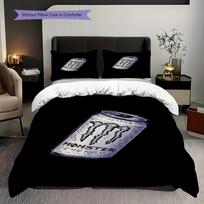 Monster Energy Ultra Zero Sugar Three-piece set(1 * duvet cover + 2 * pillowcase, without core) Bedding set Christmas birthday gift 135x200cm