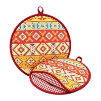 Custom Insulated Food-Grade Tortilla Warmer & Microwave Bento Bag 30cm Diameter - 85g vyno raudonos spalvos