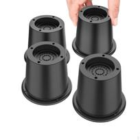 4 Pieces Furniture Leg Riser Textured Grip Bed Rubber Lined Lift Block