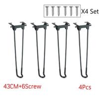 1/4Pcs 32/43/50Cm Clamp On Wrought Iron Table Legs Folding Table Legs Rust Proof Sturdy And Durable Screws Included 310mm