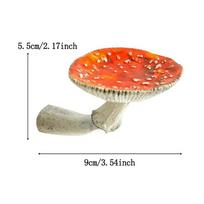 Grybų pakabinama lentyna Dervos sienos plaukiojantis dekoras Ornamentai Pakabinamos lentynos 11*9.5cm red