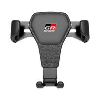 Universal Gravity Auto Phone Holder Car Air Vent Clip Mount Mobile for Toyota TRD GR Yaris Mark-X Mirai Yaris Corolla Avensis Aygo Vitz Vios GR black