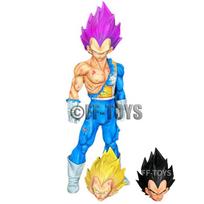 In Stock Dragon Ball Ultra Ego Vegeta Figure Replaceable Heads Vegeta Figurine 31CM PVC Action Figures Model Toys Anime Statue blue