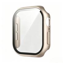 Apple Watch Series 12 Apsauginis dėklas su grūdintu stiklu - Pilna apsauga išmaniajam laikrodžiui 42mm white