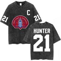 Heated Rivalry Scott Hunter 21 New York Admirals Vintage Washed T-shirt Men's Clothing Fashion Oversized Short Sleeves T Shirts S gray