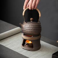 Japanese-style retro warm tea stove, teapot, electric ceramic stove, special beam pot for household tea making, tea brewer, teapot black