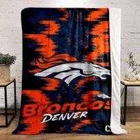 Denver Broncos Logo Pattern Blanket Flannel blanket for bedroom, living room, sofa, and nap sofas. 80x120cm(31*47in) red