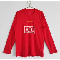 Manchester United 2007-08 UEFA Čempionų lygos finalo retro marškinėliai Cristiano Ronaldo 7 Wayne Rooney 10 Trumpomis rankovėmis Ilgas Small