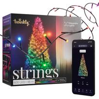 Twinkly Strings 600 Led Rgb Black Wire/Plug F (Eu Type)