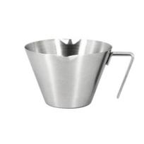 Espresso matavimo puodelis Dvigubos skalės Nerūdijančio plieno kavos puodelis su V formos snapeliu 100ml Espresso porcijų puodelis su rankena Pupelių svėrimo įrankis 100ML sidabras